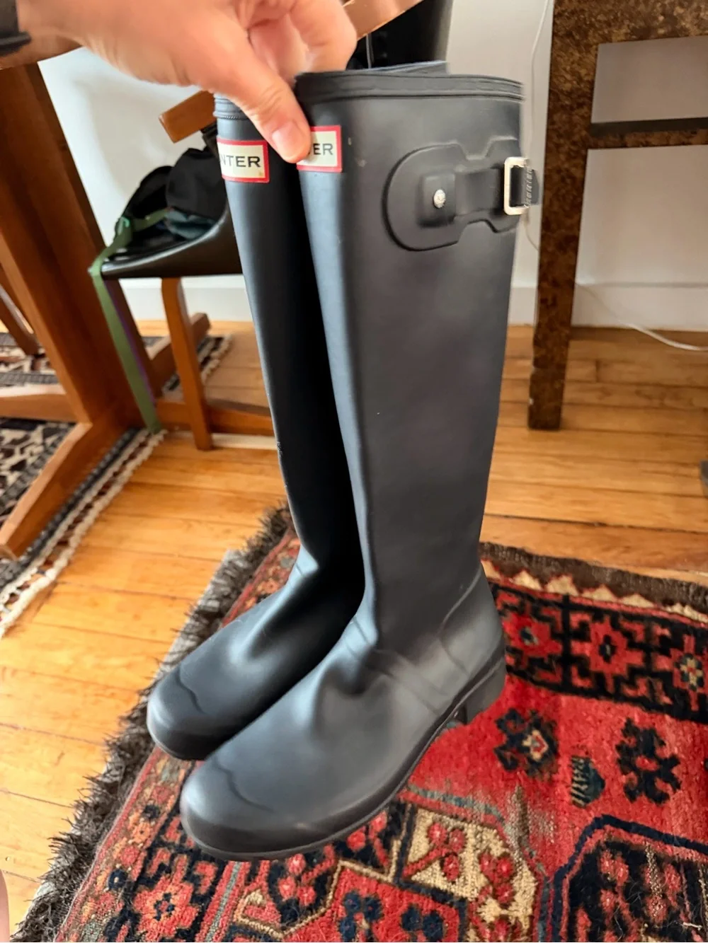 Hunter Black Women's Tall Rain Boots